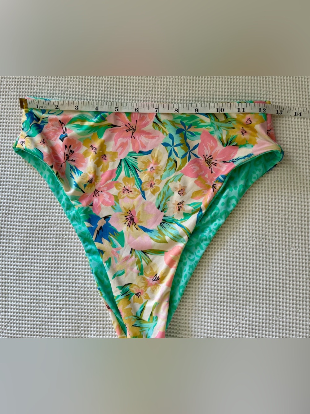 Billabong Sweet Tropics Rev Rise Bikini Bottom Size M high rise - Picture 12 of 13